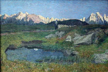 Alpine Landscape at Sunset